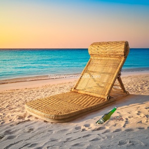 Có thể gập lại mây/wicker ghế tắm nắng đồ gỗ ngoài trời thoải mái, mây ghế bãi biển để giải trí bằng đường biển - Product Image 3