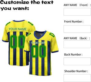 Camiseta de fútbol americano Unisex personalizada, camisetas de fútbol americano de secado rápido, ropa deportiva transpirable de Hip Hop para hombres - Product Image 3