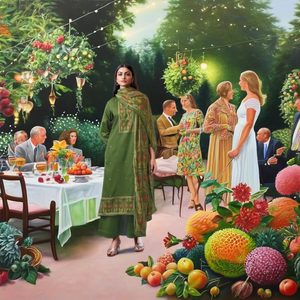 Vente en gros de vêtements de soirée indiens et pakistanais brodés collection Kameez Salwar en satin de coton de qualité supérieure - Product Image 1