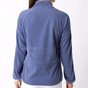 เสื้อสเวตเตอร์สวมหัวซิปแขนยาวขนแกะมีกระเป๋าคอตั้งสำหรับเล่นกีฬาฤดูใบไม้ร่วง - Product Image 2