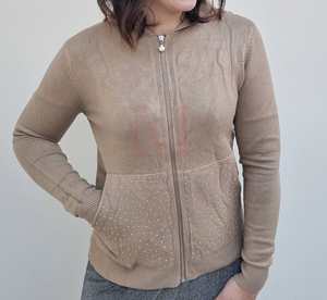 Sweat à capuche unisexe Premium 100% en coton avec pierre Vente en gros de vêtements de rue d'hiver Design zippé personnalisable Services OEM teints unis - Product Image 5