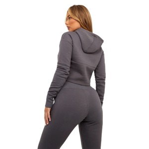 ชุดเซ็ต 2 ชิ้น ผ้าฟลีซคอตตอนคุณภาพสูง ดีไซน์ใหม่ล่าสุด รับสกรีนโลโก้ ออกแบบชุดวอร์มของคุณเอง สำหรับผู้หญิง - Product Image 4