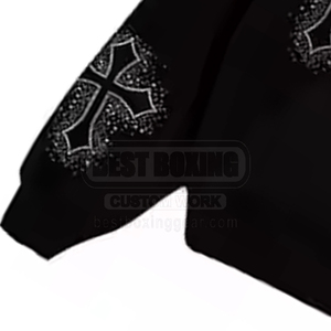 Producto en línea de alta calidad Nuevo artículo Sudadera con capucha de diamantes de imitación de mezcla de algodón Ropa de moda Ropa cómoda Sudaderas con capucha de diamantes de imitación - Product Image 4