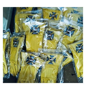 ถุงมือหนังแท้มีเข็มทิศสีทอง32nd องศาลายนกอินทรีคู่สีกรมท่า - Product Image 3