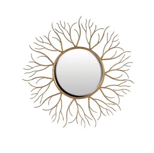 Wholesale Bulk Top Rated Round Iron Metal & Glass Wall <b>Mirror</b> <b>Frame</b> European Wall Accents <b>Mirrors</b> Bathroom <b>Mirror</b> Hand Made - Product Image 2