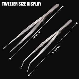 Pinzas de alimentación de serpientes de alta calidad con acabado de Dall de acero alemán anti carbono pinzas de serpiente de alimentación de reptiles largos - Product Image 2