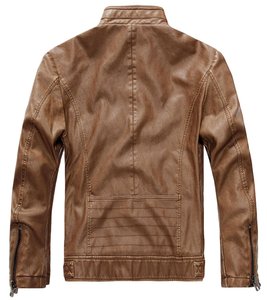 Veste en cuir d'agneau de luxe Design minimaliste Grande taille Imperméable Sensation légère pour veste en cuir de jour en nuit pour hommes - Product Image 2