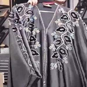 Ropa musulmana tradicional de mujer modesta elegante islámica Permium parche nupcial trabajo kaftan Abaya estilo Dubái-accesorio incluido - Product Image 1