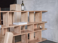 Vitrine de présentation en teck massif, meubles de rangement pour restaurants, hôtels, villas, complexes hôteliers, cafés, mobilier commercial pour l'hôtellerie, vente en gros