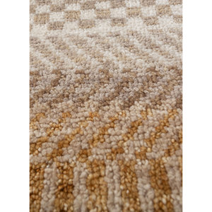 Tapis géométrique en laine Khula Aasman, élégant textile à motifs pour la décoration intérieure - Product Image 3