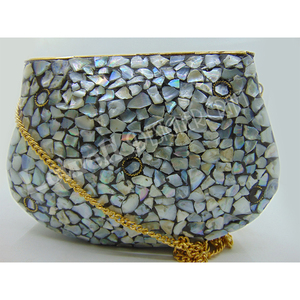 Luxury Metal Mosaic <b>Clutch</b> Bag for Women High Quality Sparkling Evening Party Handbag Casual Style Stone Pattern Purse <b>Weddings</b> - Product Image 3