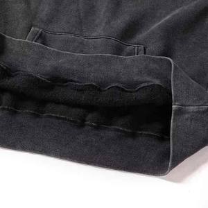 Sudadera con Capucha Personalizada Estilo Vintage, Lavado Ácido, Impresión Digital Invernal, Bordada, Decolorada por el Sol, para Hombre, Estilo Urbano, con Cierre de Cremallera y Pedrería - Product Image 5