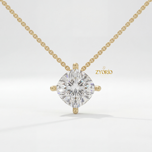 Collar con Colgante de Diamante Cultivado en Laboratorio, Plata de Ley 925, Oro de 14K y 18K, Certificado IGI, Joyería Minimalista para Mujer, Regalo - Product Image 5