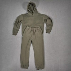 Ensemble survêtement et sweat à capuche avec logo personnalisé imprimé bouffant personnalisé de haute qualité 2025 surdimensionné coton tissu unisexe sweat à capuche pantalon survêtements - Product Image 3