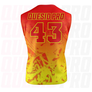 Ventes en gros d'uniformes de football américain 7v7 personnalisés par sublimation, dernier design, coupe standard pour les jeunes et taille plus, vêtements d'équipe légers - Product Image 6