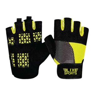 Gants de fitness demi-doigts ELIXE SPORTS pour unisexe, respirants, légers, avec support de poignet, antidérapants, fermeture à boucle et crochet, poids - Product Image 4