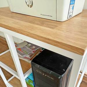 Soporte de Impresora Convertible Moderno KMI68002 con Compartimento para CPU, Escritorio para Computadora con Estructura de Madera Natural y Hierro - Product Image 5