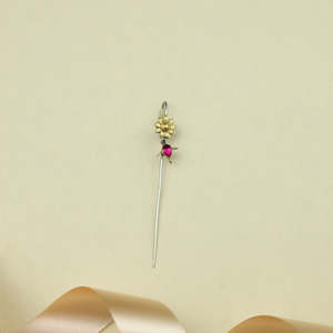 Pendientes Colgantes Anokhi Fusion con Diseño de Girasol y Rubí, Estilo Vintage y Moderno, Material de Aleación de Zinc, con Perla, Ideales para Fiestas - Product Image 3