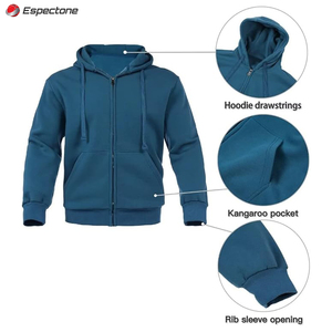 ชุดวอร์มลำลองพิมพ์ลายสำหรับผู้ชาย Espectone แบบ 2 ชิ้น เสื้อแจ็คเก็ตมีฮู้ดซิปเต็มตัวผ้าฟลีซ และกางเกงวอร์มกันลม - Product Image 2