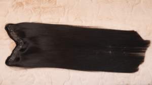 Venta al por mayor 22 pulgadas doble dibujado indio Remy Invisible Clip en la extensión del pelo liso de buena calidad Invisible Side Patch Remy Hair - Product Image 2