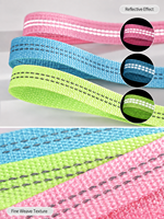 Sangle en sangle de nylon imitation côtelée épaisse réfléchissante couleur personnalisée pour collier de chien, laisse pour animal, sac, vêtement, accessoires textiles de maison
