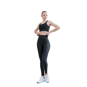 Conjunto Deportivo de Gimnasio para Mujer de Alta Calidad, 100% Nailon, Sólido, Sin Costuras, Transpirable, de 2 Piezas, para Fitness, Ropa Deportiva Personalizada al por Mayor - Product Image 3