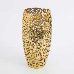 Jarrón de Metal Tallado con Diseño Abstracto de Flores, Material de Aluminio, Centro de Mesa para Bodas, Decoración del Hogar al por Mayor - Product Image 4