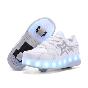 LED調節可能点滅式小型ローラースケートシューズ 女の子用 キッズローラースケートシューズ - Product Image 3