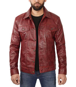 2026 Pakistan Handmade Vintage Style Genuine Leather <b>Canvas</b> <b>Jacket</b> <b>Men</b> Customizable Stand Collar Front Windproof Breathable High - Product Image 5