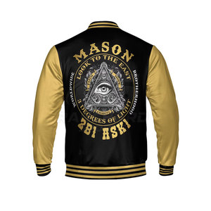 Chaqueta Universitaria Masónica para Hombre, Chaqueta Universitaria Bordada con Bordado Masónico Personalizado - Product Image 3