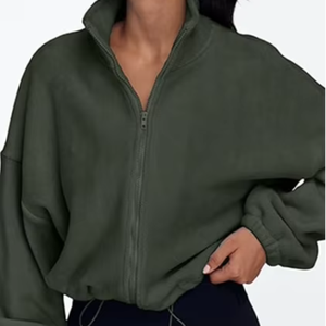 Chaquetas de Forro Polar para Mujer, Sudaderas Extra Grandes con Cierre, Ropa de Invierno, Manga Larga, Estilo Corto, Sherpa, Atuendos de Otoño, Moda - Product Image 1