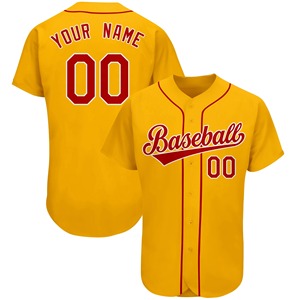 Camiseta de Béisbol Roja Personalizada Unisex de Manga Corta, Sublimación Completa, 100% Poliéster Transpirable, Cierre de Botones, Impresión de Números de Equipo, Protección UV - Product Image 2