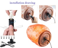 Lampe en sel rose de l'Himalaya sculptée de qualité supérieure, extra grande, 110-132 LBS, style Amour, pour la décoration de restaurants/café, cadeau et usage en spa/hôtel