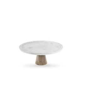 Marble Cake Stand Wood Base Stand Royal Party Ware Use <b>Swing</b> Cake Stand for Wedding Birthday Party Decoration - Product Image 4