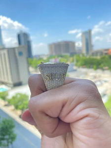 3. Anillos de moissanita de diseñador para hombre de corte redondo Ct Real 14K blanco amarillo chapado en oro para hombres y mujeres KING SELF Ring - Product Image 2