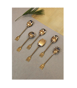 Set de 2 cuillères et fourchettes élégantes, Set de service de Bar à salade Set de fourchettes et cuillères cadeau par fabriqué en inde - Product Image 2