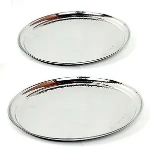 Plateau en métal artisanal avec technique d'émail de couleur de conception artistique pour la décoration de la maison servant des collations et des boissons rassemblements - Product Image 3