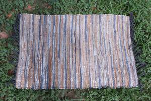 Tapis en coton recyclé tressé à la main économique, tapis d'intérieur 70x100cm, lavable, antidérapant, réversible, style moderne, original - Product Image 3