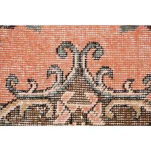 Grand tapis turc vintage 5,6x9,7 pieds, tapis en laine orange - Product Image 5