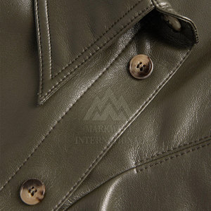 Chemises en cuir pour hommes de haute qualité, taille personnalisée, vêtements de mode en gros, chemises en cuir pour hommes - Product Image 6