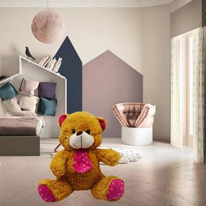 Peluche peluche da 30cm peluche morbido Beige/bianco/azzurro con cravatta a stella per bambini - Product Image 3