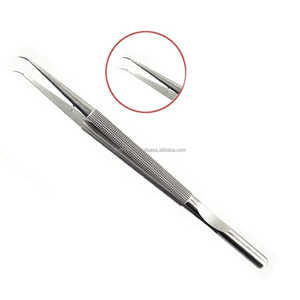 Micro-pince à suture incurvée de toutes tailles Instruments chirurgicaux certifiés CE Marque privée OEM Outil réutilisable de qualité fiable - Product Image 1