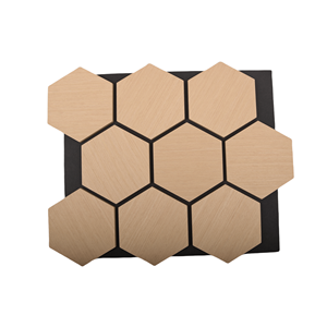 Innovative Design Wooden Veneer Hexagonal Acoustic <strong>Wood</strong> Slat <strong>Wall</strong> <strong>Panels</strong> MDF for Modern Hotel - Product Image 6