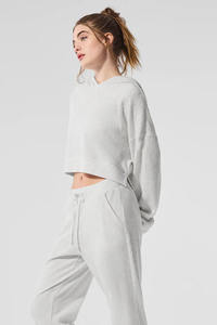 Nueva Llegada, Top Corto Deportivo Personalizado, Sudadera con Capucha Extra Grande, Top Corto para Mujer, Sudadera para Mujer al por Mayor - Product Image 3