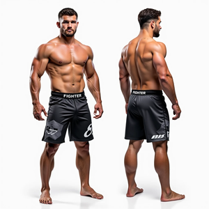 Pantalones cortos de lucha MMA sublimados con impresión personalizada Durable No Gi Jiu Jitsu Kimono Ropa elástica para uso de Kimono Jiu Jitsu - Product Image 5