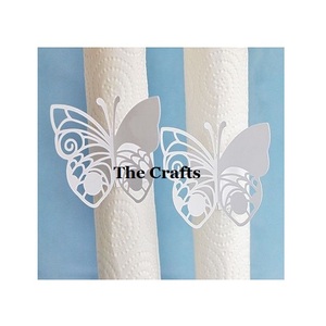 Porte-serviettes en aluminium couleur argent, taille et forme personnalisées, porte-anneaux en tissu pour la vaisselle de restaurant - Product Image 6