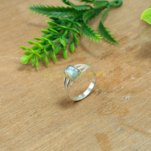 Bague en labradorite feu bleu, bague en argent sterling 925, bague de promesse pour elle, bijoux en labradorite, cadeau de Noël pour petite amie - Product Image 5