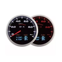 60mm 4in1 yağ basınç göstergesi kiti DC 12V dijital OLED Volt metre yağ sıcaklık ölçer ölçer su sıcaklığı otomatik ölçer araba için