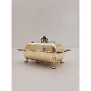 Fabricant de beurre écologique non toxique en aluminium de forme personnalisée avec couvercle en verre Plat à beurre au fromage fait à la main le plus vendu - Product Image 2