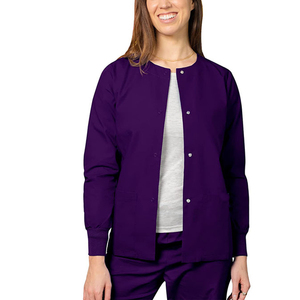 Cuidado de la salud, mangas elásticas antiarrugas, elegante, médico, de talla grande, chaqueta con cremallera de acero inoxidable, uniformes médicos de enfermería, conjuntos Unisex - Product Image 2